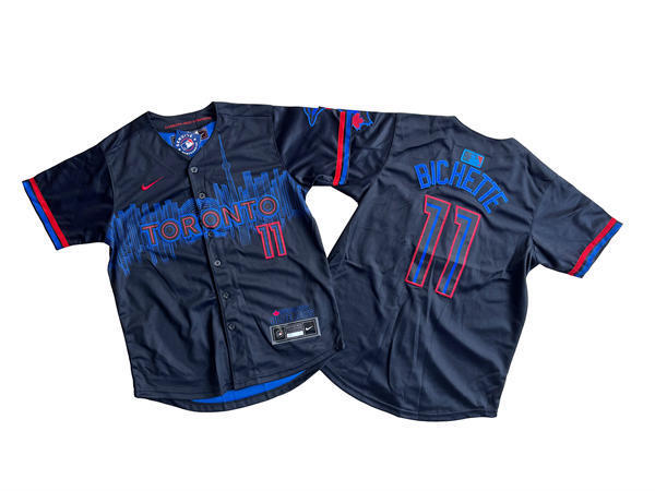 Youth Toronto Blue Jays #11 Bo Bichette Nike Black 2024 City Connect Limited Player Jersey